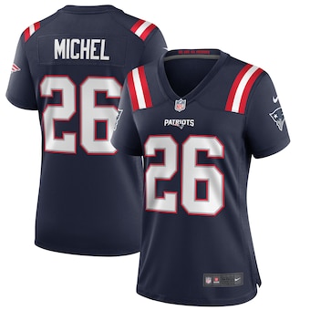 womens nike sony michel navy new england patriots game jerse